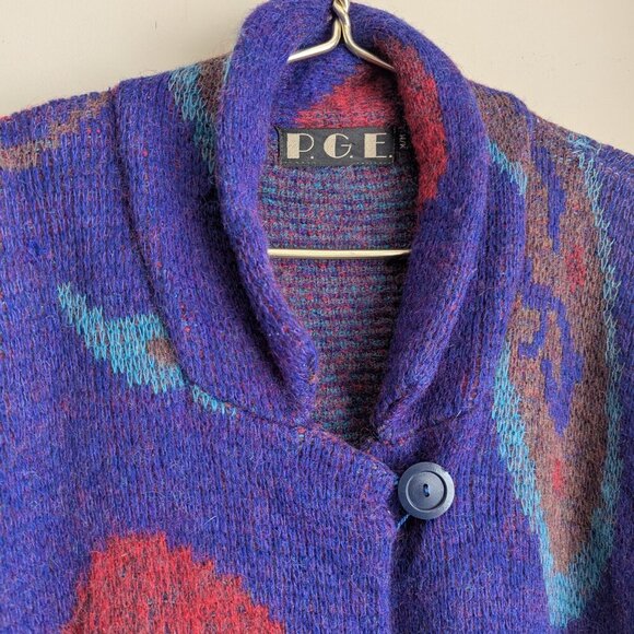 P.G.E. Vintage paisley mohair wool blend long cardigan - Picture 7 of 12